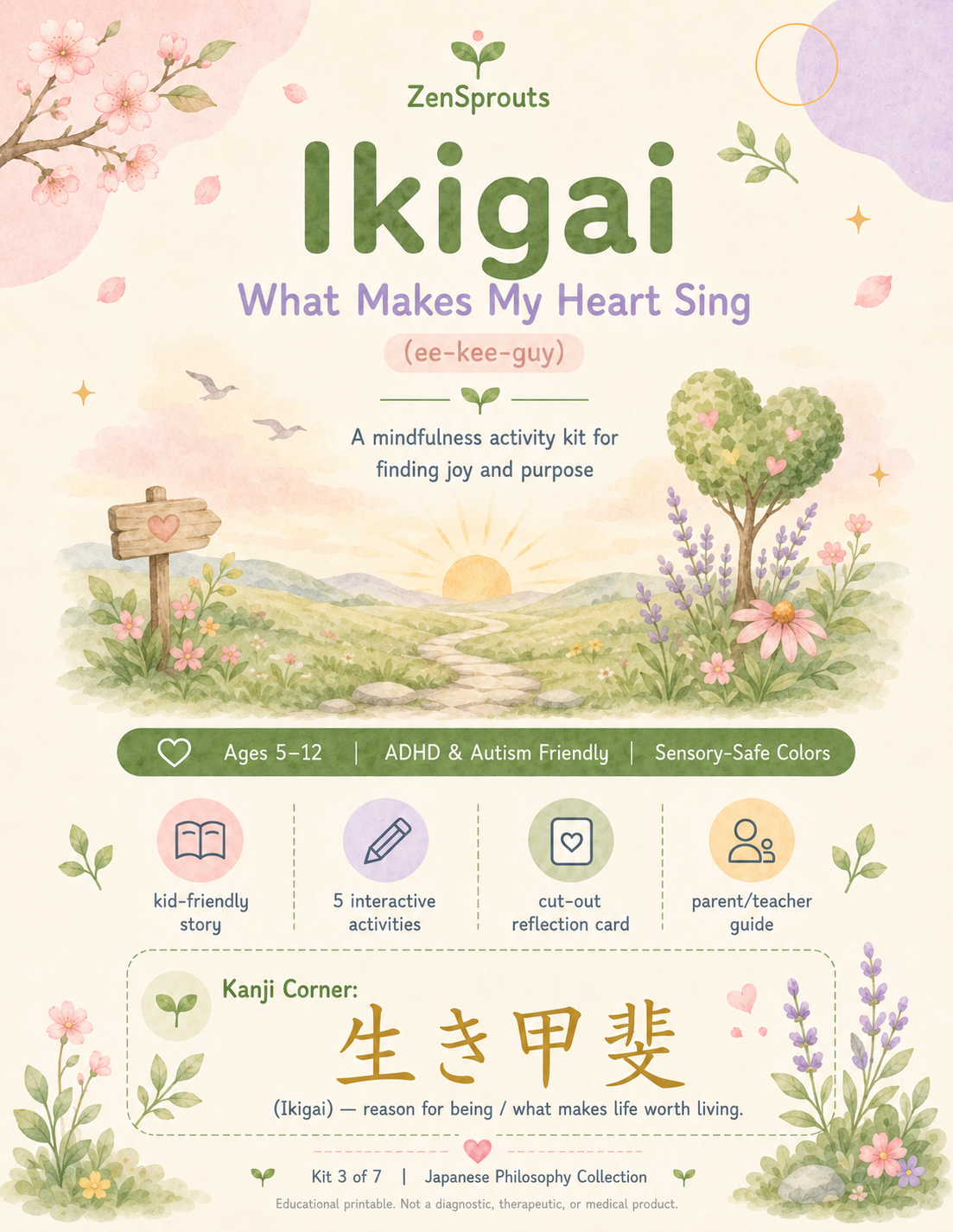 Ikigai printable kit cover